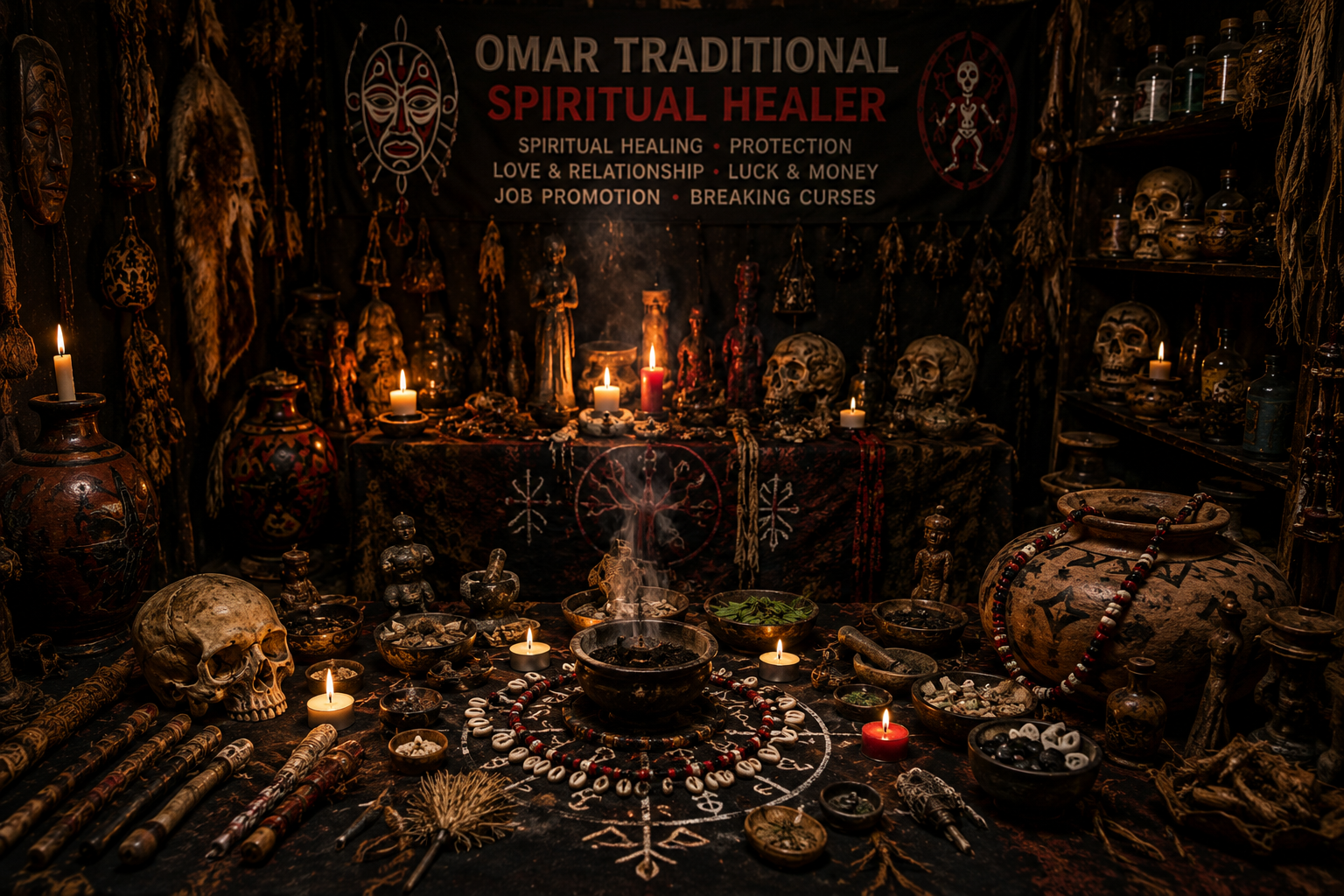 The shrine — A quiet, private space kept for consultation.